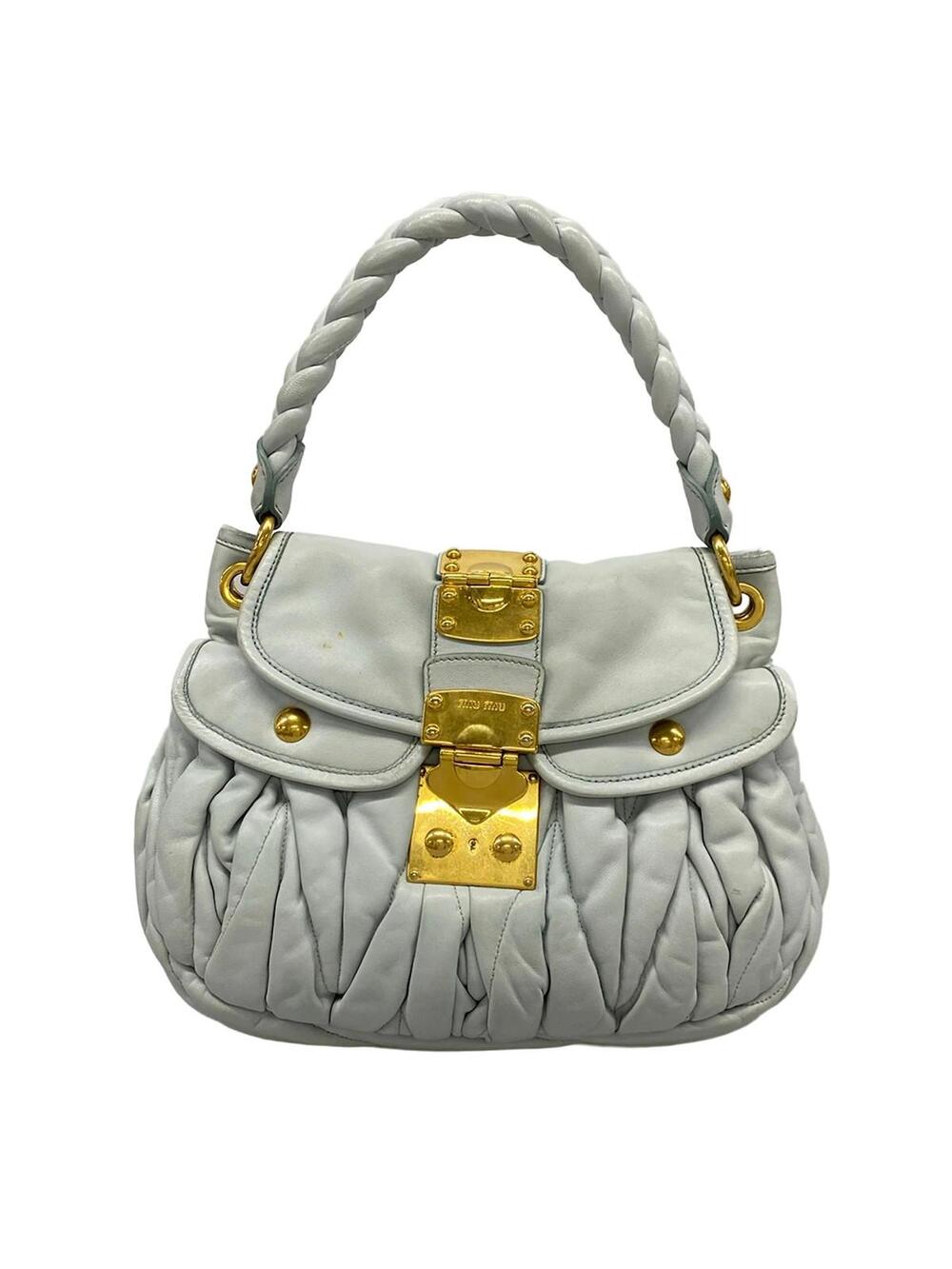Miumiu Matelasse Light Blue Leather #371751M77B